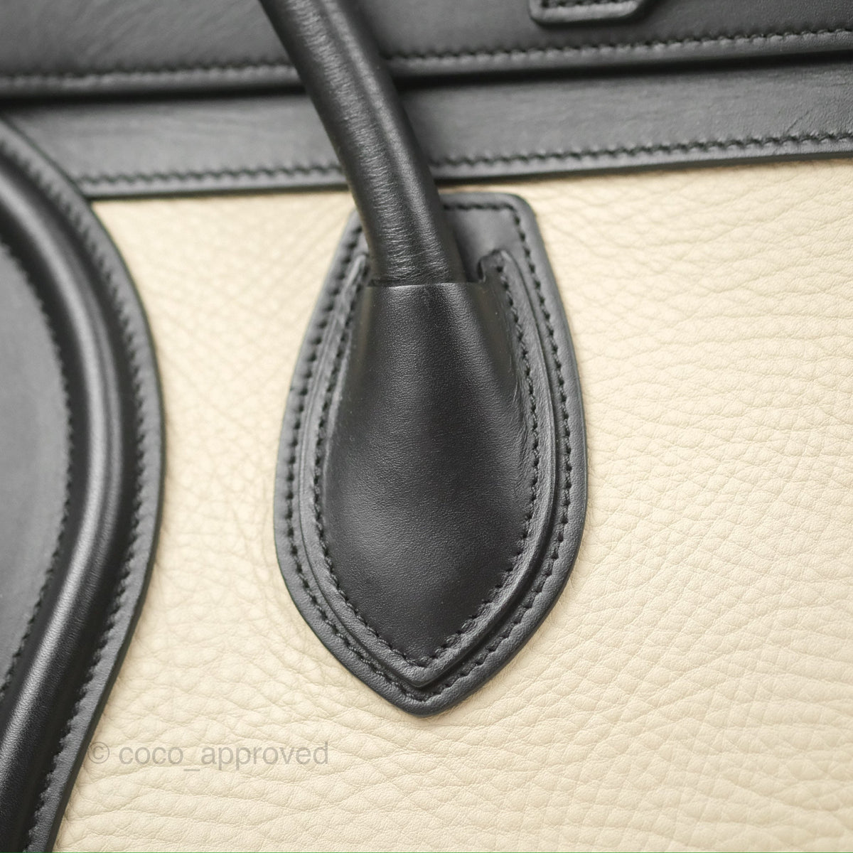 Celine Mini Luggage Bag Black/Brown/Ivory Calfskin