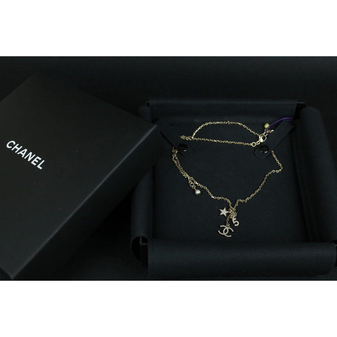 Excellent（Rank SA）｜ CHANEL Coco Mark Star Rhinestone Chocker Necklace ｜F25032509