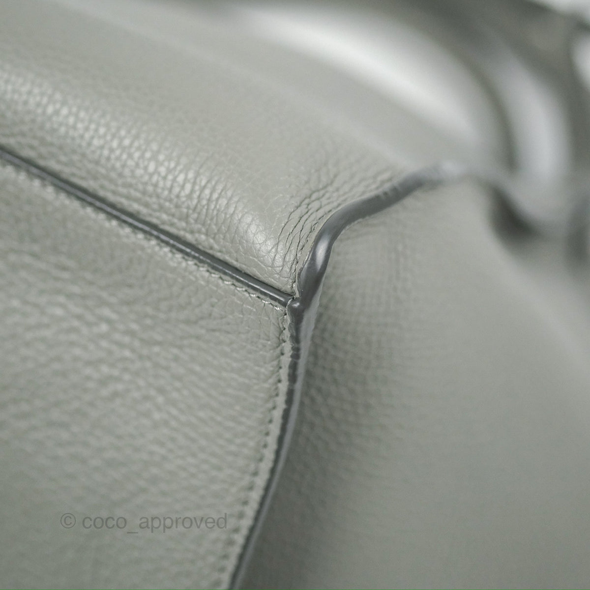 Celine Small Big Bag Grey Supple Grained Leather Silver Hardware
