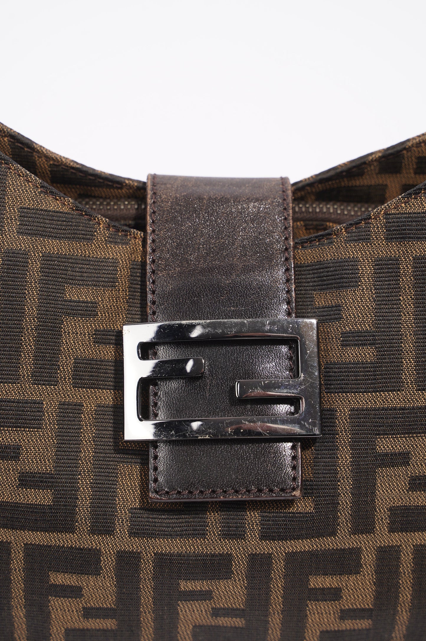 Fendi Zucca Croissant Bag Brown Canvas