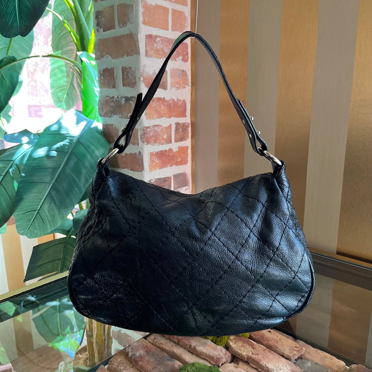 CHANEL On The Road Large Flap Black Shoulder Bag