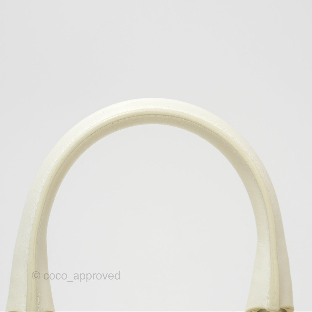 Celine Small Triomphe Canvas Boston Bag White Calfskin