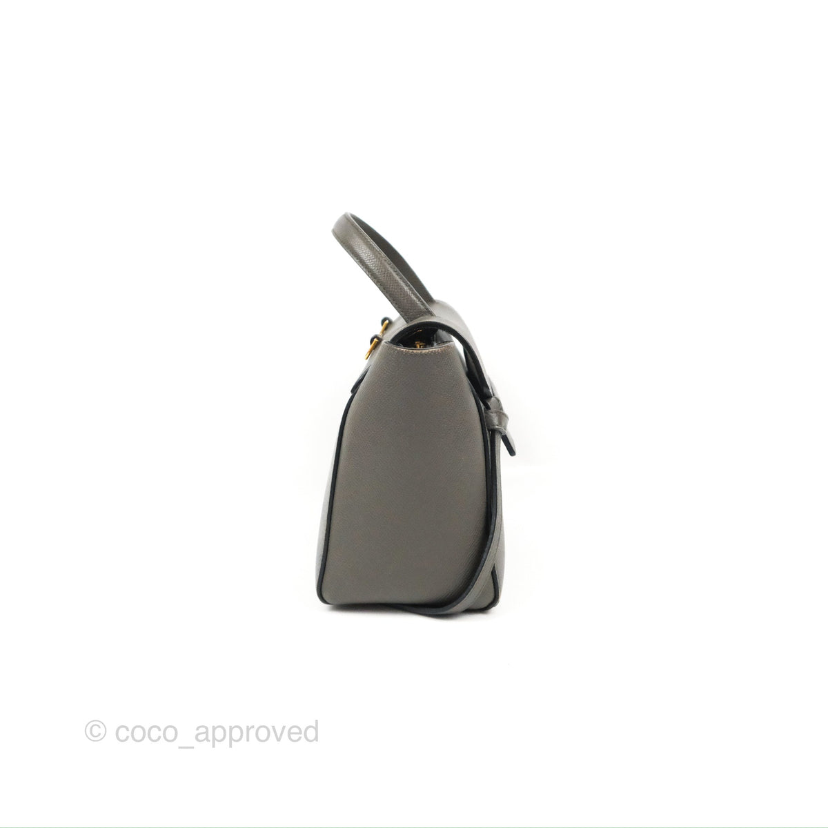 Celine Nano Belt Bag Grey Grained Calfskin Gold Hardware
