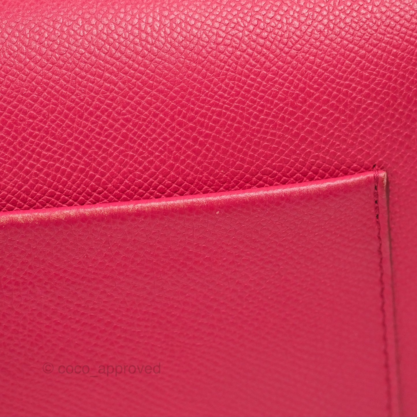 Celine Small Trotteur Crossbody Bag Grained Calfskin Dark Pink
