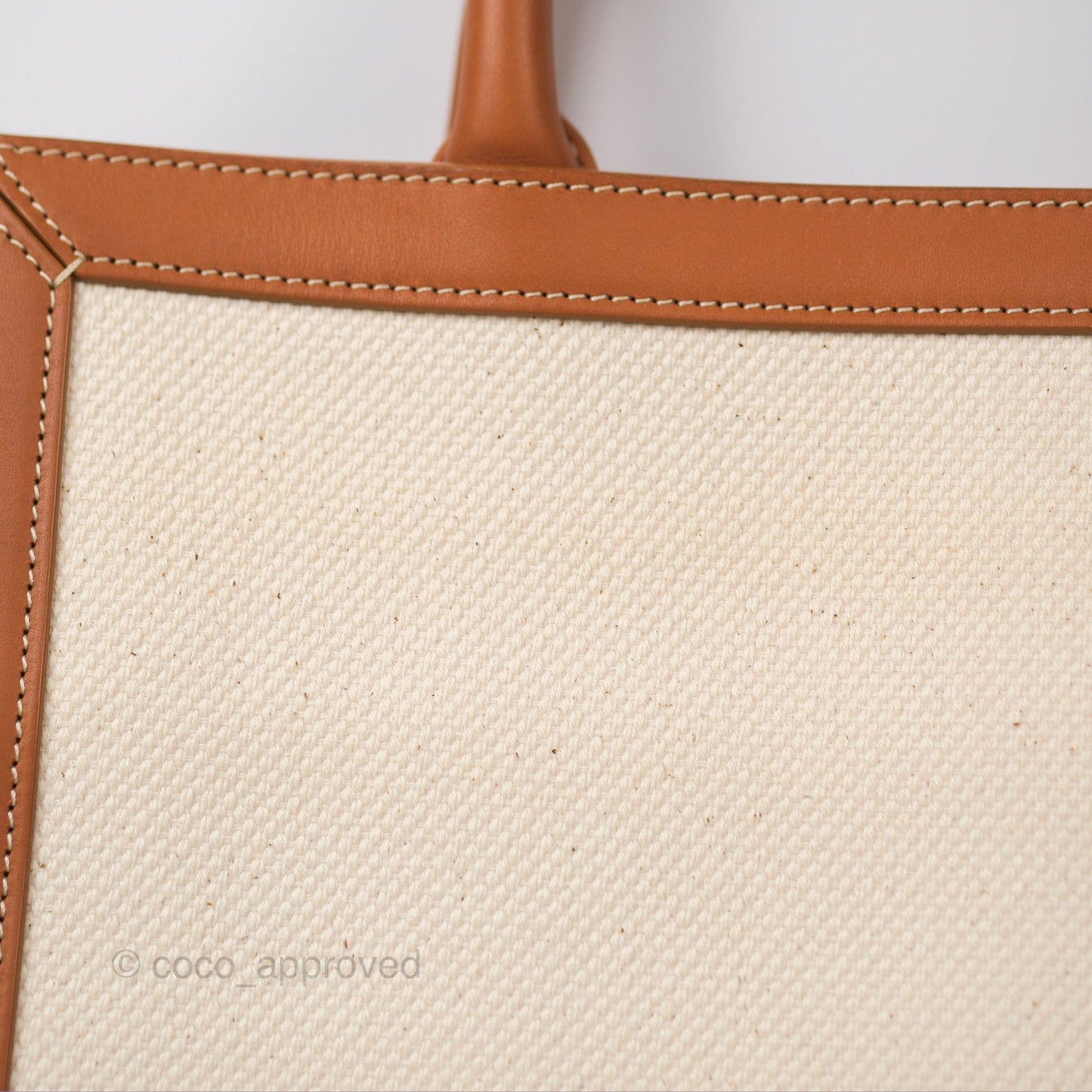 Celine Small Vertical Cabas Tote With Celine Print Natural/Tan