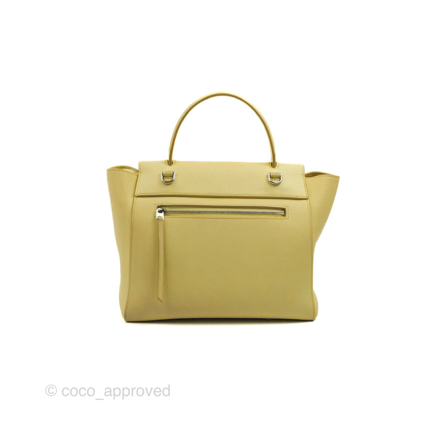 Celine Micro Belt Bag Yellow Grained Calfskin Silver Hardware
