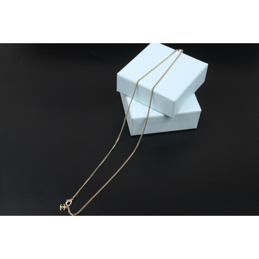 Very Good ( Rank A)｜CHANEL COCO Mark Hollow Design Necklace Golden｜V25070204