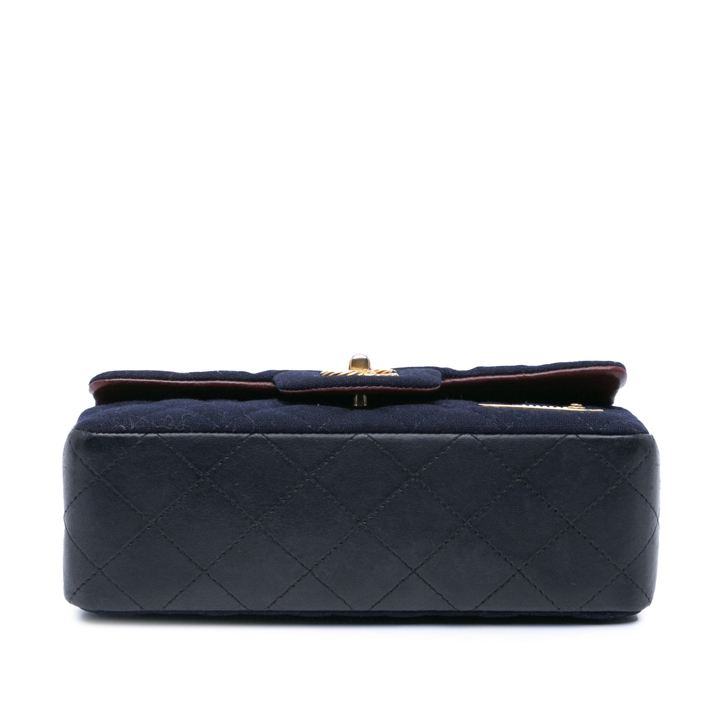 Blue Chanel Mini Rectangular Classic Jersey Sailor Single Flap Crossbody Bag