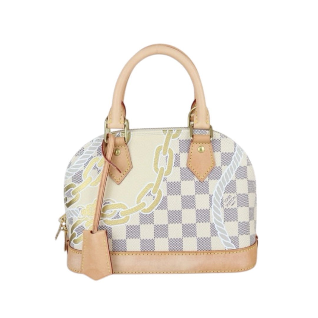 Good ( Rank AB)｜ LV Damier Azur Nautical Alma BB HandBag Shoulder Bag  IC Chips Model ｜X25032510