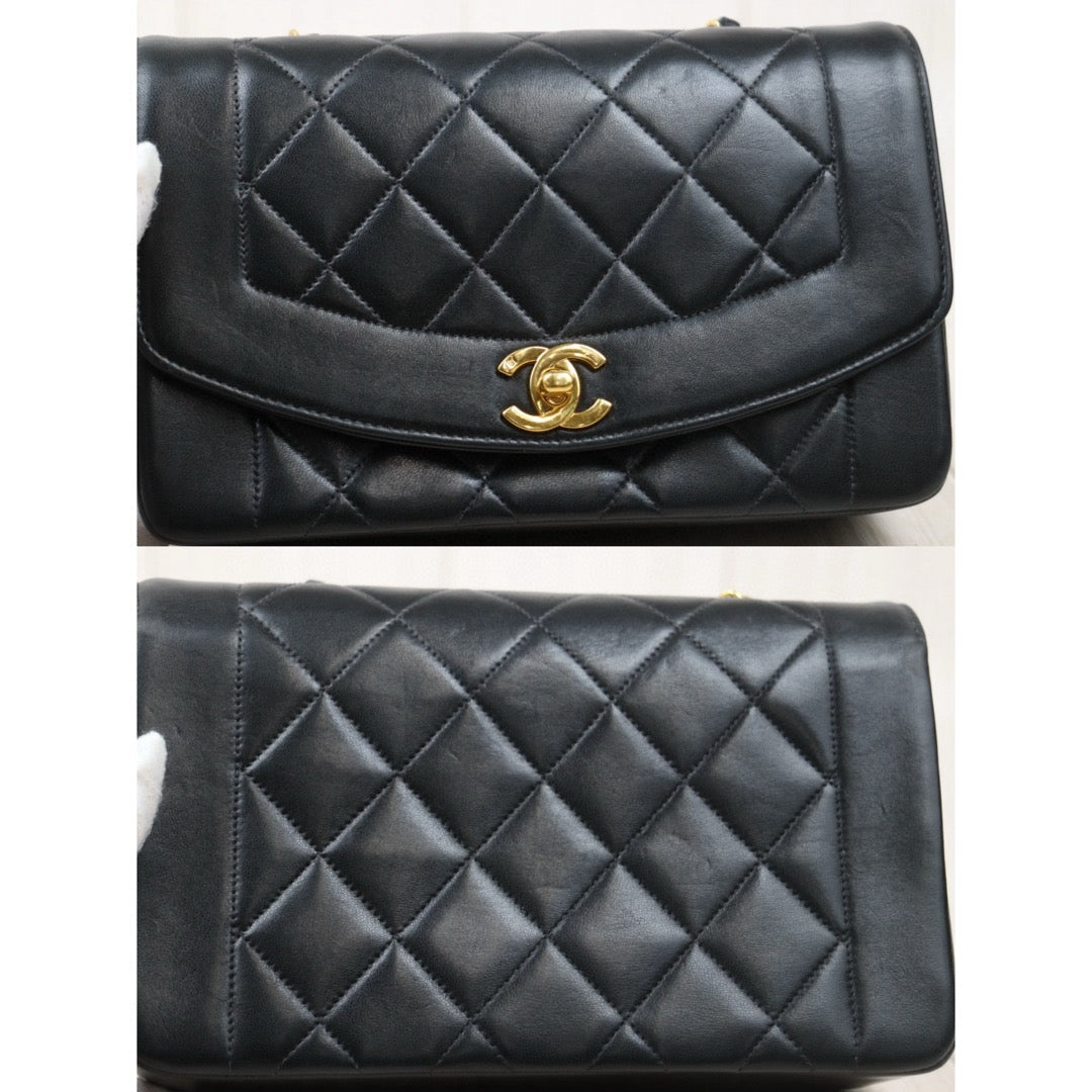Good ( Rank AB)｜ CHANEL Matrasse Diana 22 Lamb Skin  Chain Bag Made in 1996-1997 Year｜24120801