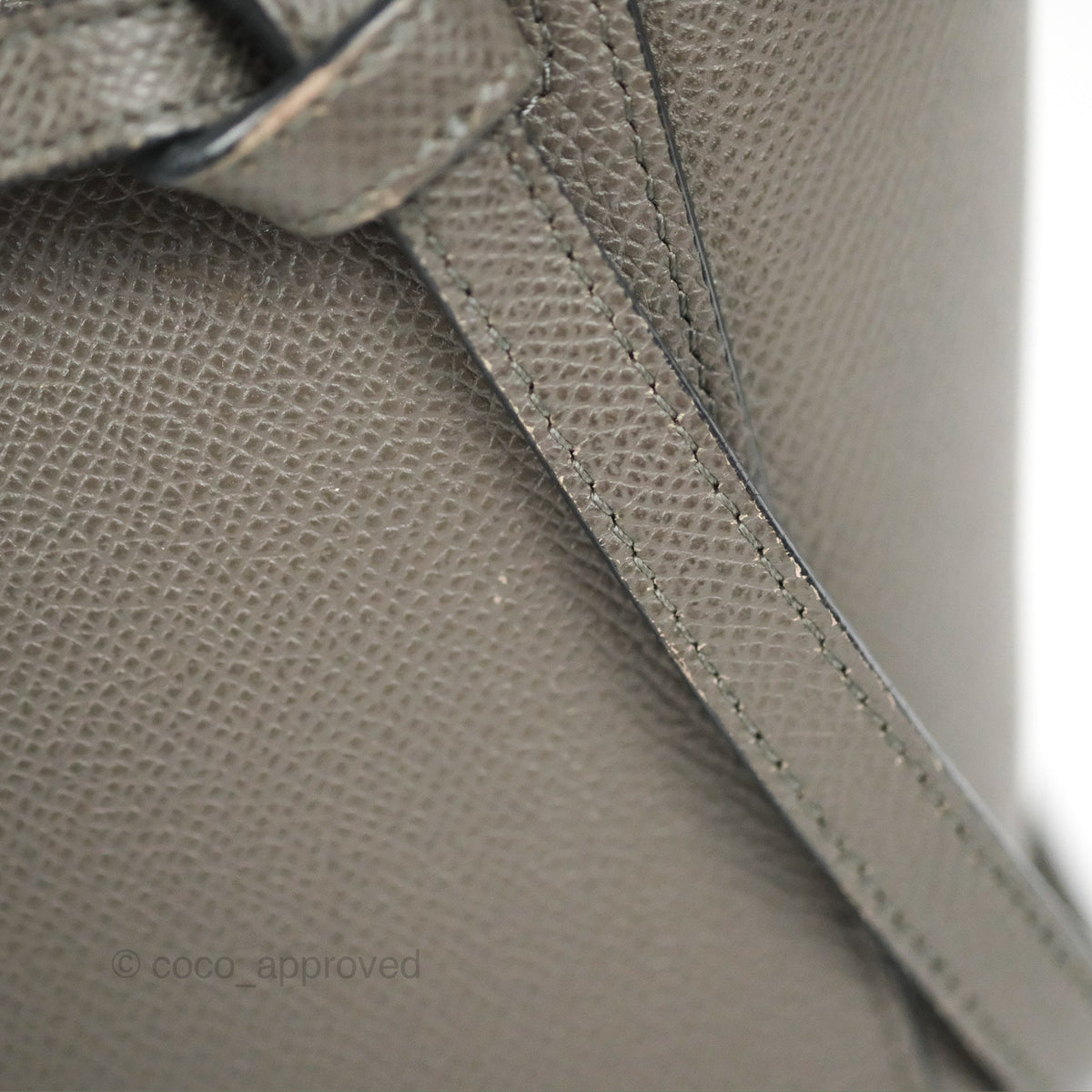Celine Nano Belt Bag Grey Grained Calfskin Gold Hardware