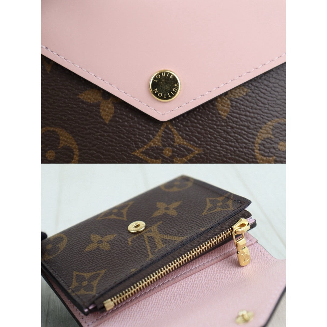 Very Good ( Rank A)｜  LV  Monogram Zoe Wallet Pink  IC Chips Model｜Counter Price ￥79,200JPY｜H25022604
