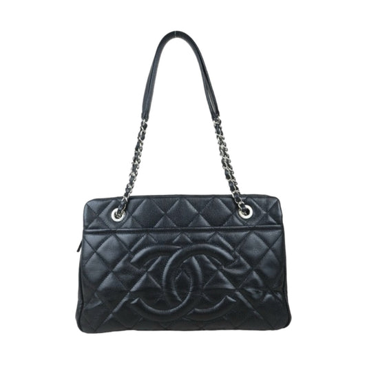 Good ( Rank AB) ｜ CHANEL Caviar Skin Leather Calf Leather Tote Bag Black Made In 2013～2014Year｜Y24082604