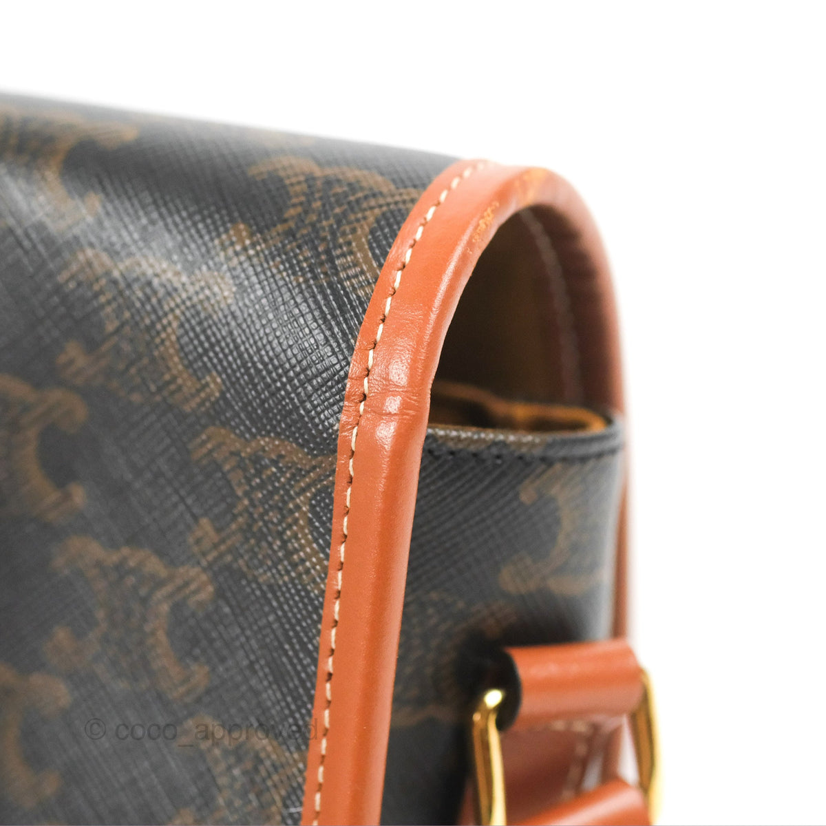 Celine Medium Folco Bag Triomphe Canvas Tan