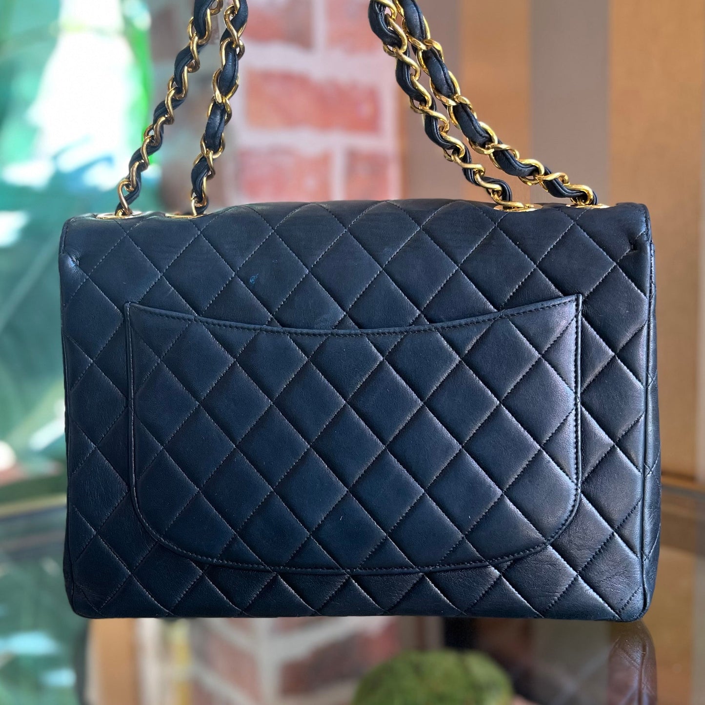 CHANEL Flap Maxi Lambskin Vintage Shoulder Bag