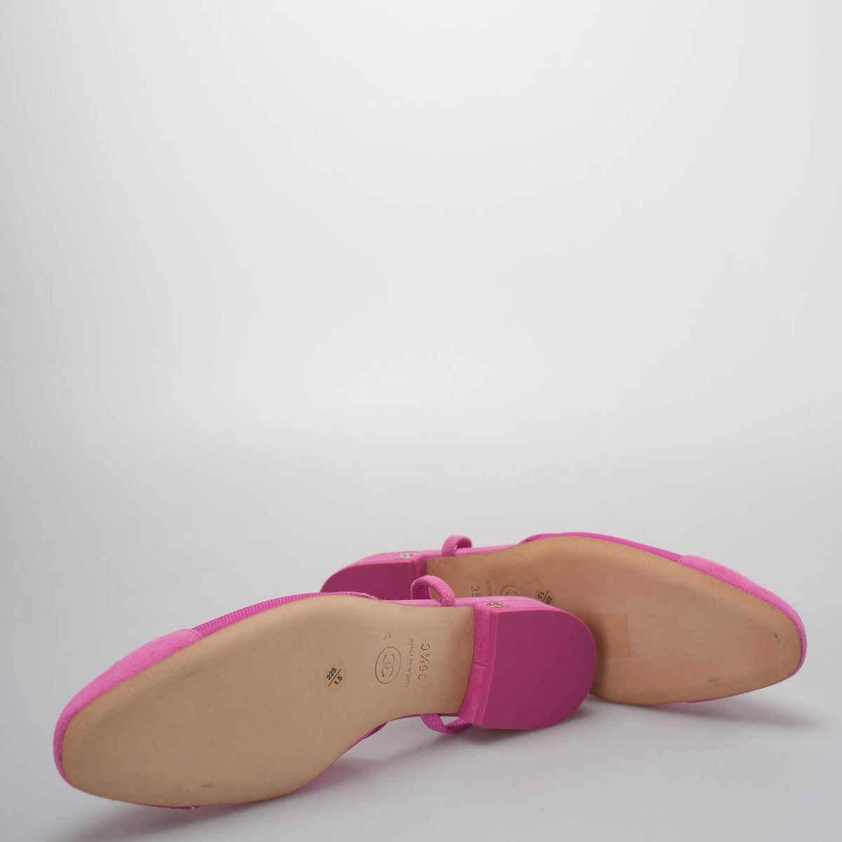 Chanel Slingback Suede  Ballet  Flats in Pink  Size 35.5