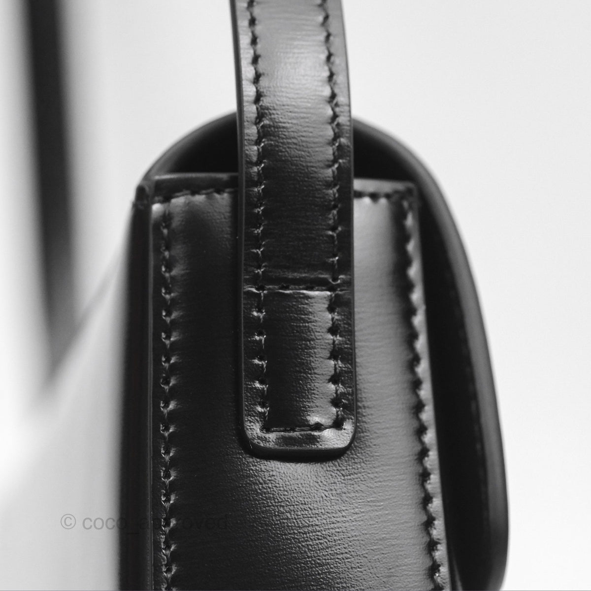 Celine Triomphe Shoulder Bag Black Calfskin