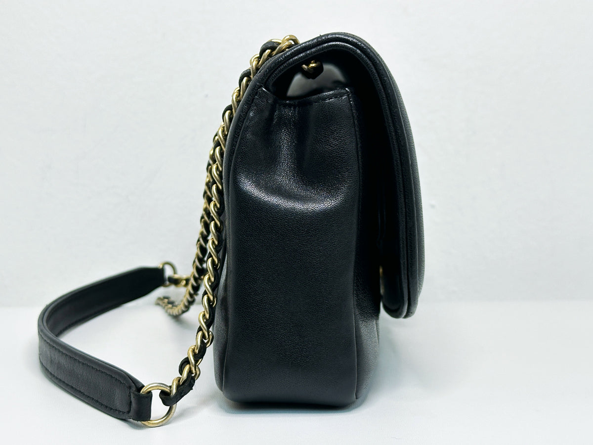 Chanel Small Diana Flap Black Lambskin GHW 2073 holo