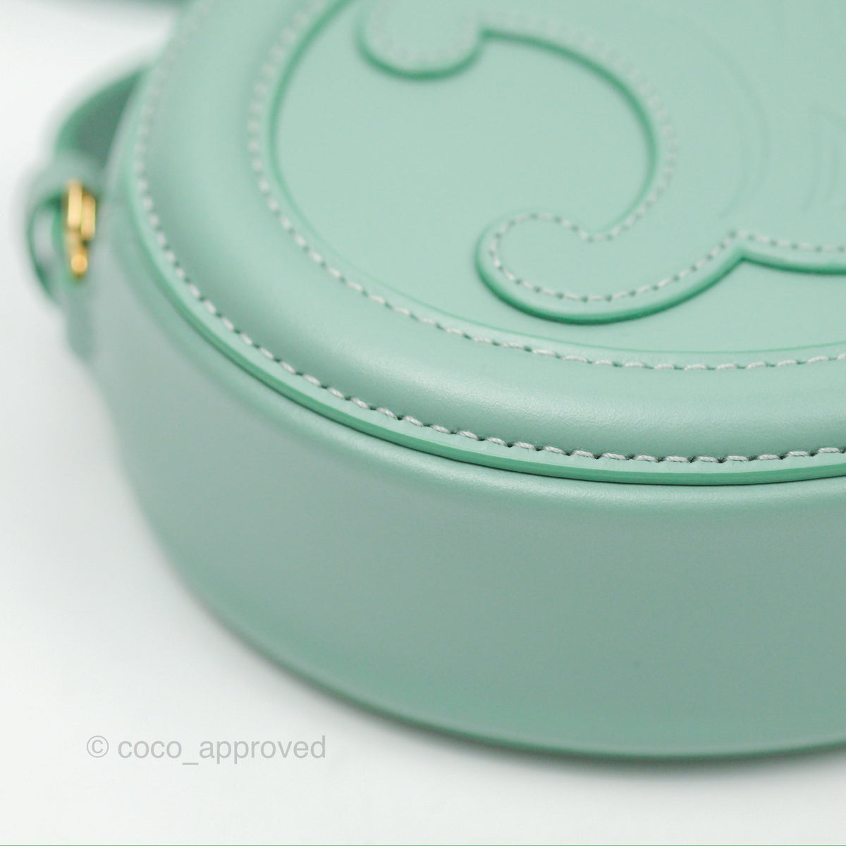 Celine Oval Bag Cuir Triomphe Ice Mint Calfskin