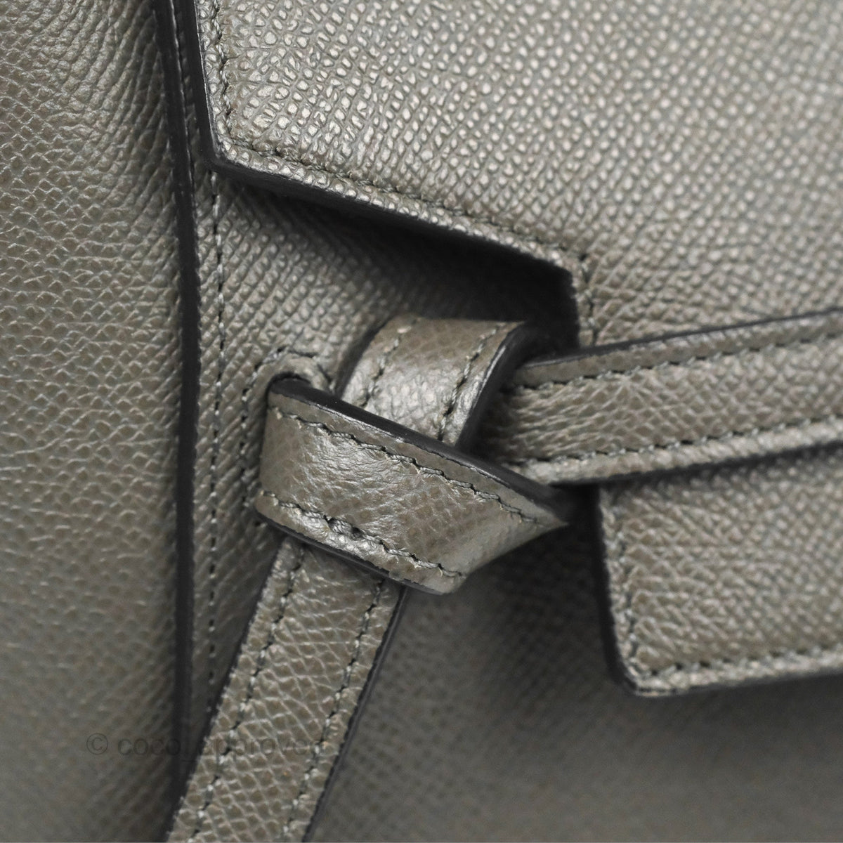 Celine Micro Belt Bag Grey Grained Calfskin Gold Hardware