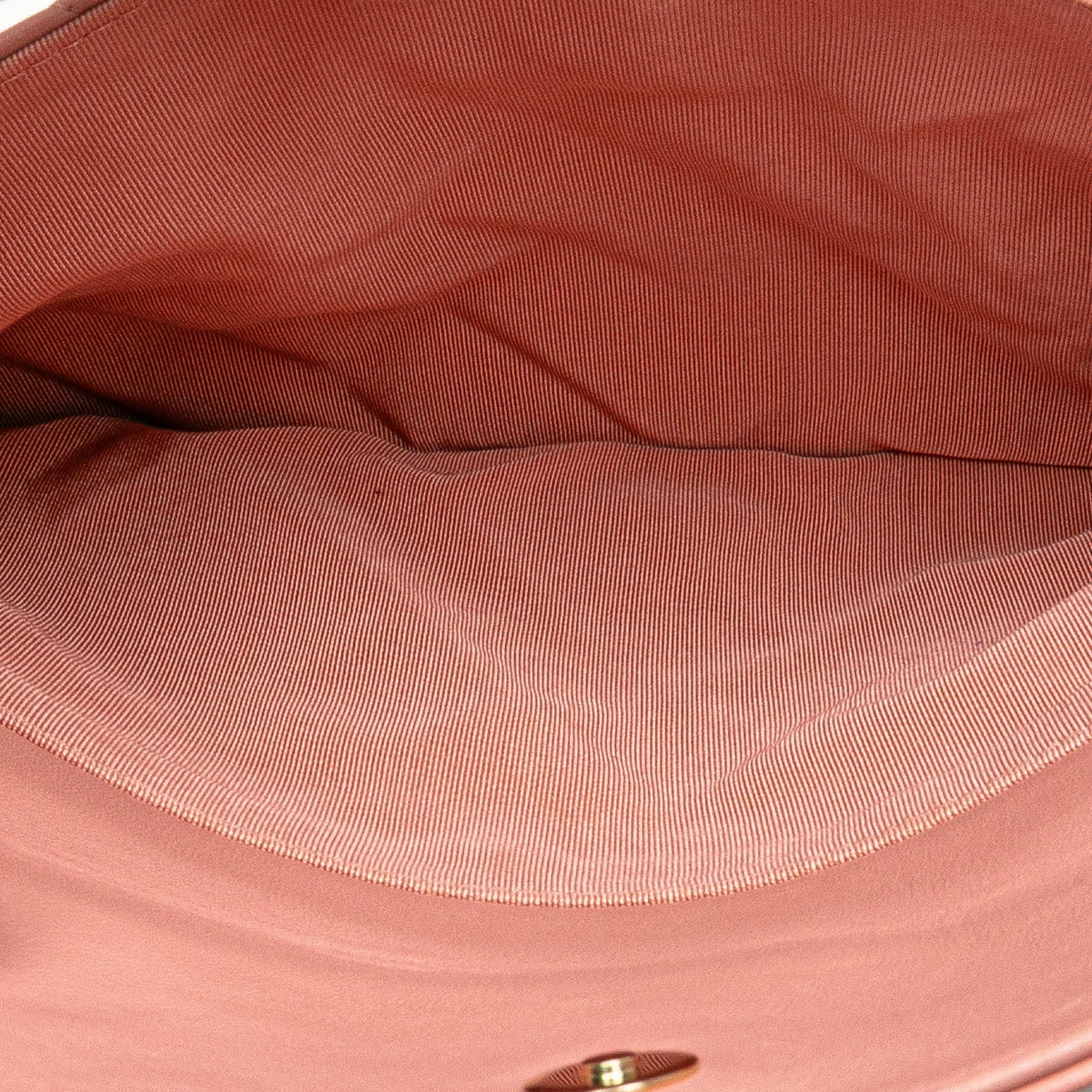 Pink Chanel Medium Quilted Lambskin Flap O Case Clutch