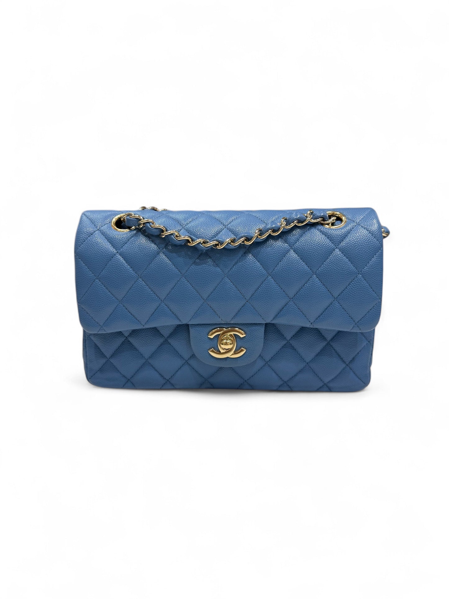 Chanel - Sac timeless small classique 23 bleu