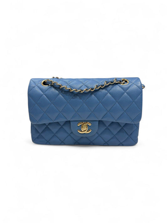 Chanel - Sac timeless small classique 23 bleu