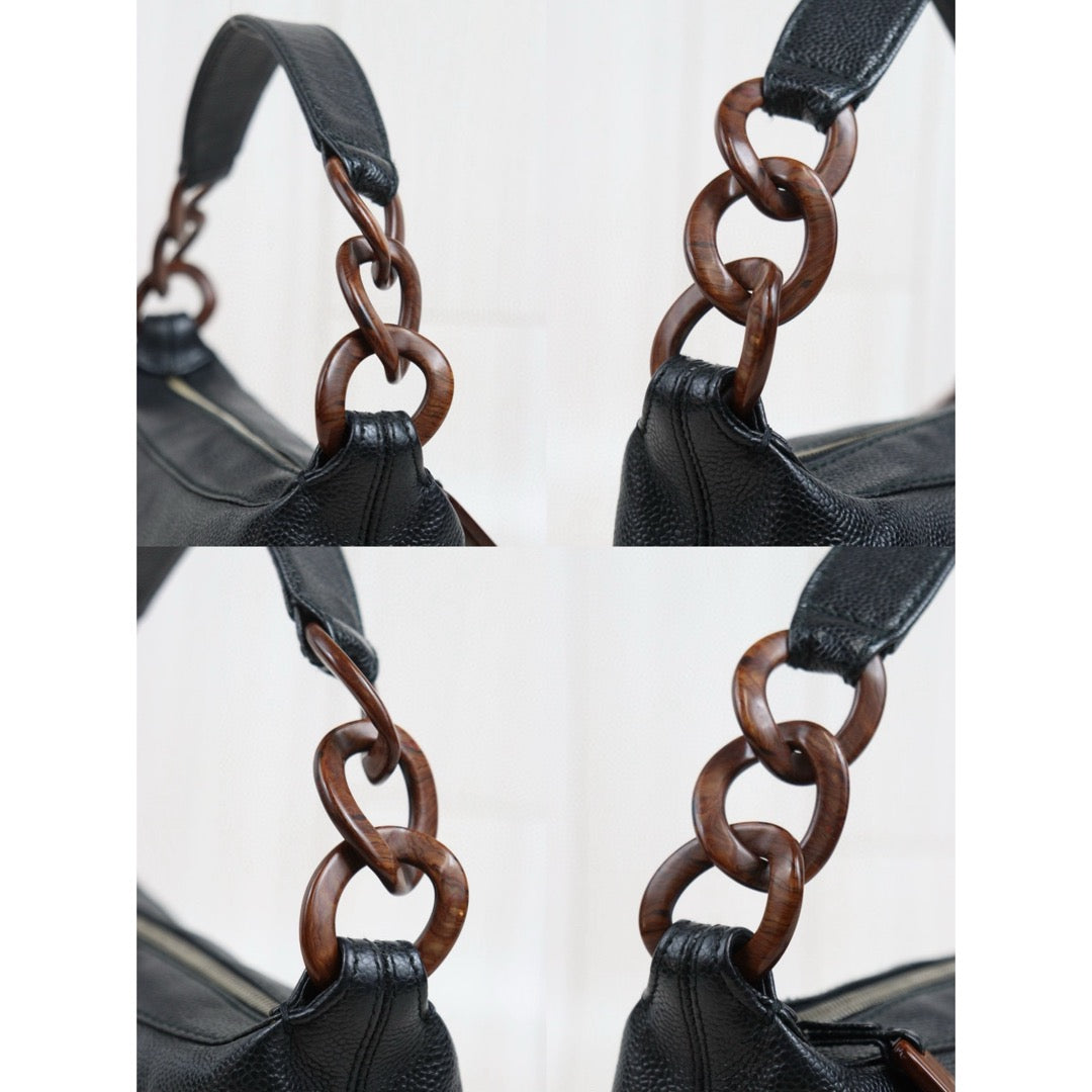 Good ( Rank AB)｜ CHANEL Caviar Skin Leather Calf Leather Shoulder Bag Made In 2002～2003Year｜25030614