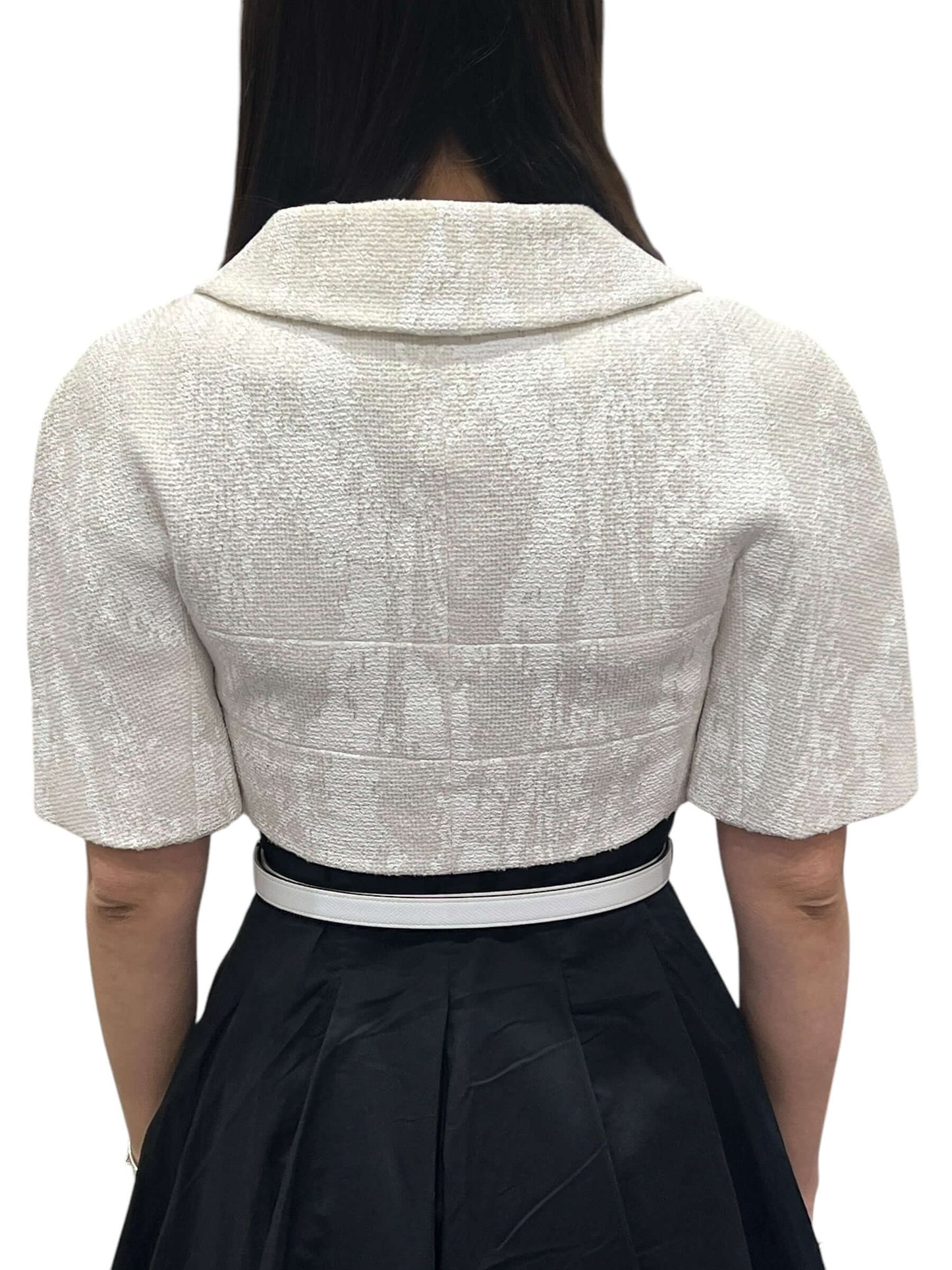 Chanel - boléro manches courtes écru T36