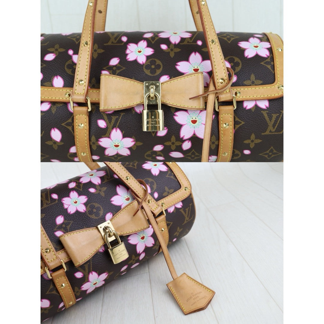 Rank AB ｜ LV Takashi Murakam Sakura Monogram Papillon 27 HandBag｜S25051202