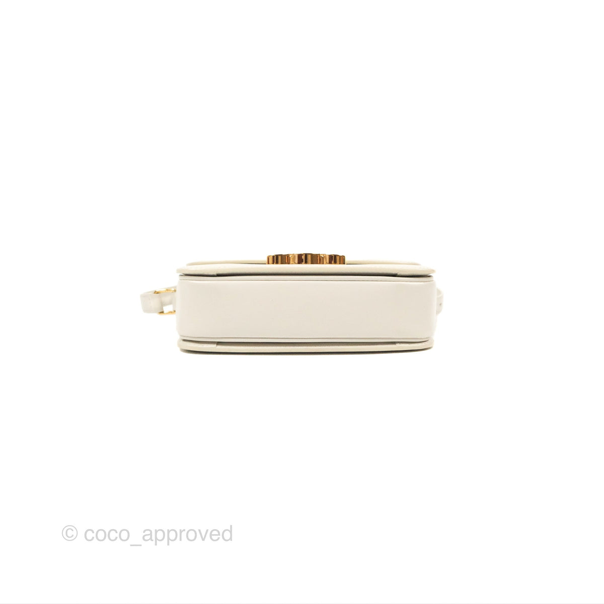 Celine Teen Triomphe Bag Shiny Calfskin White