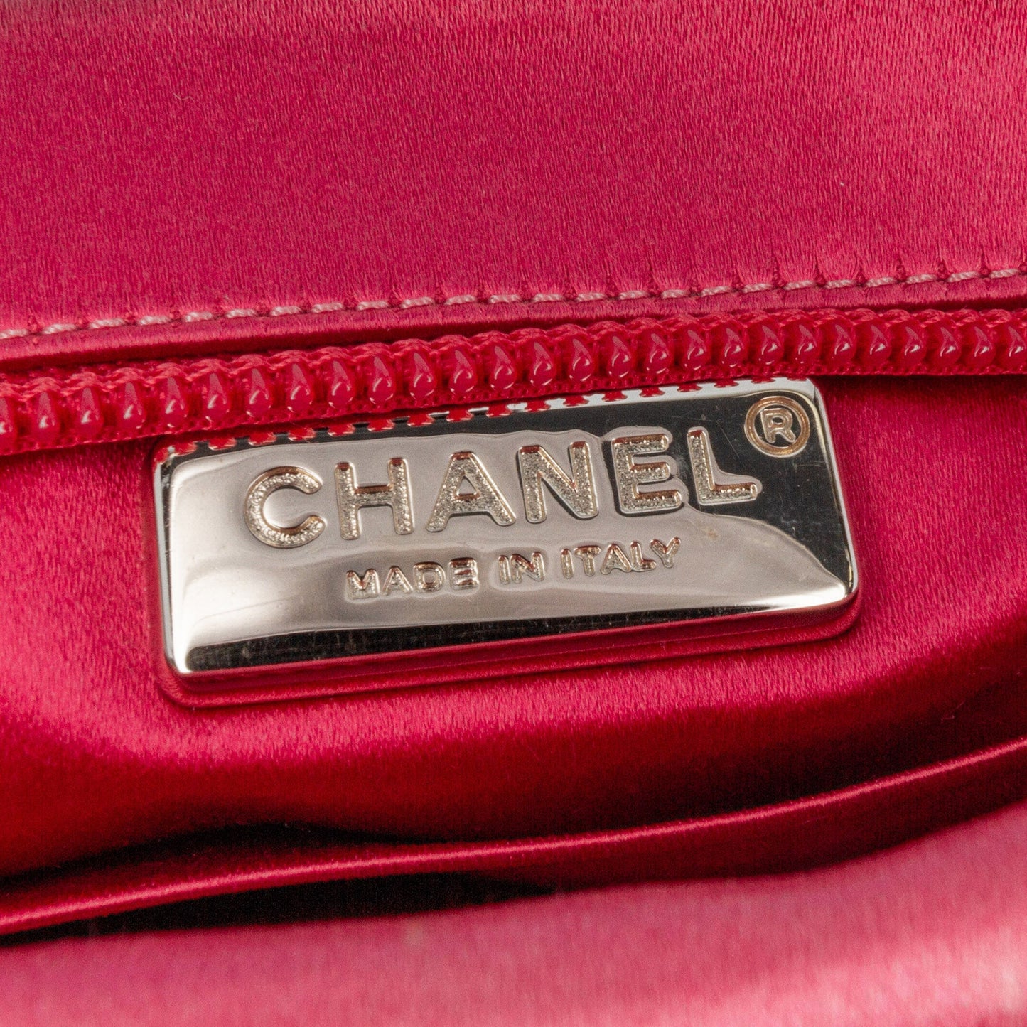 Pink Chanel Satin Diamante Camellia Clutch with Chain Shoulder Bag