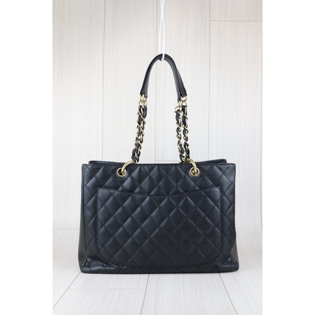 Good ( Rank AB)｜ CHANEL Matrasse GST Chain Tote Bag Caviar Skin Black  Made In 2004 -2005 Year｜J25060502
