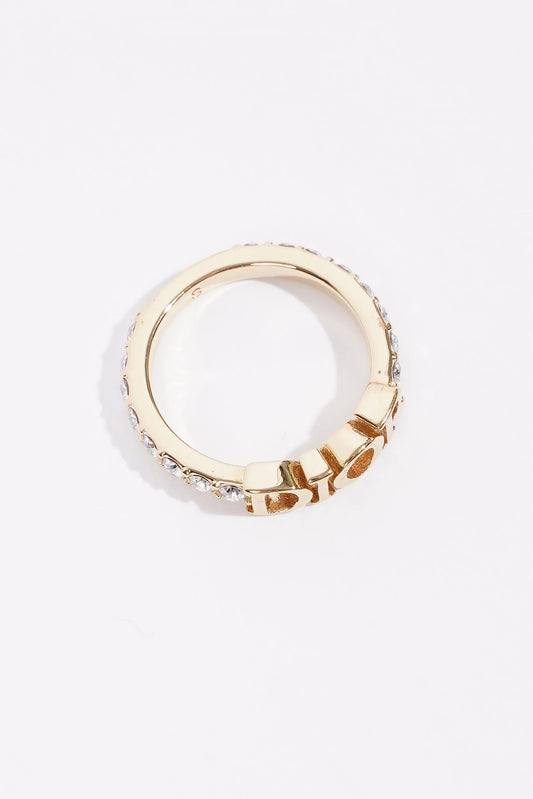 Christian Dior Dio(r)evolution Ring Gold / White Crystals Gold Plated Small