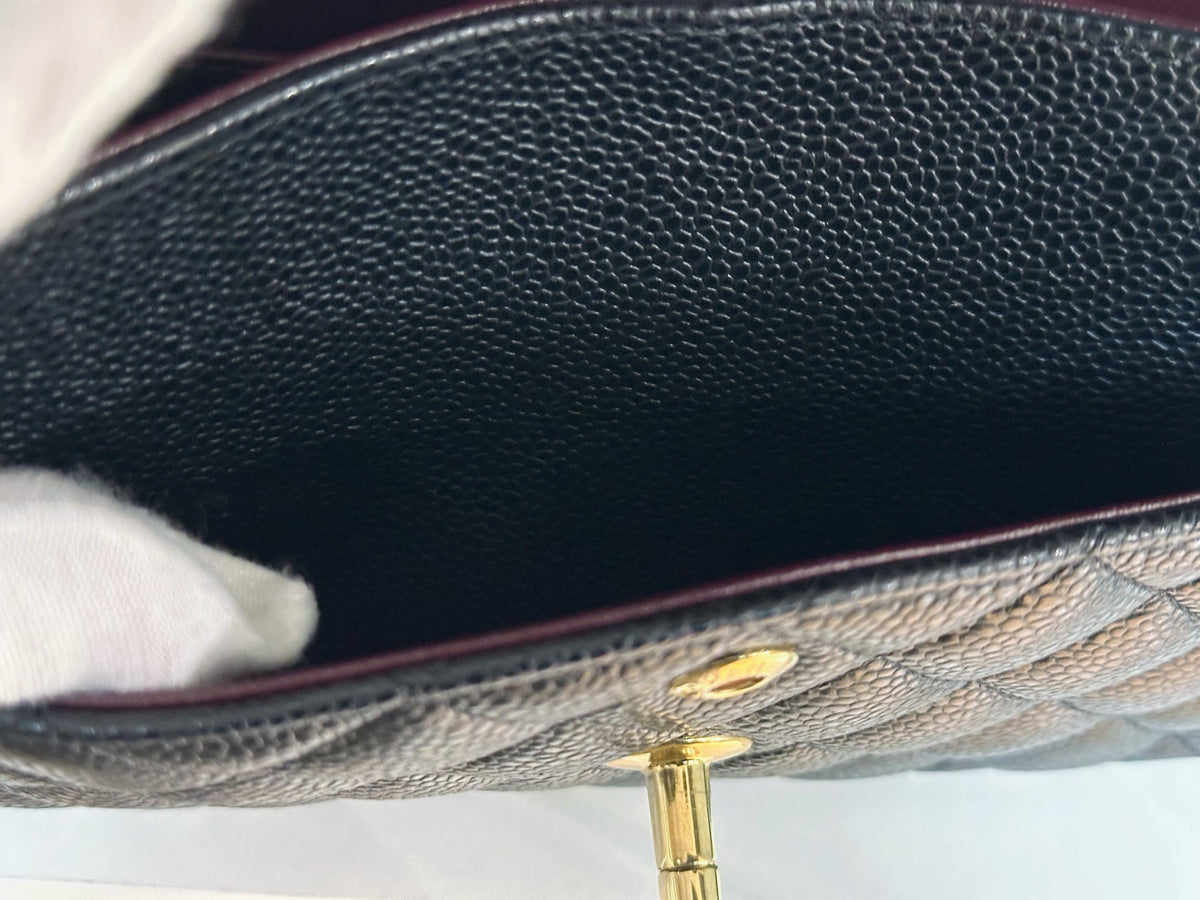 Chanel Small Classic Quilted Caviar Double Flap Bag Black
