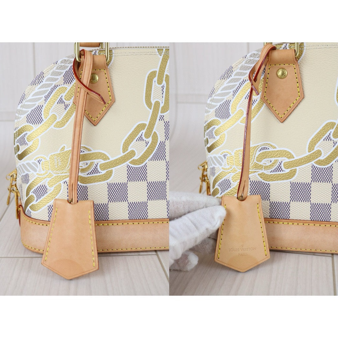 Good ( Rank AB)｜ LV Damier Azur Nautical Alma BB HandBag Shoulder Bag  IC Chips Model ｜X25032510