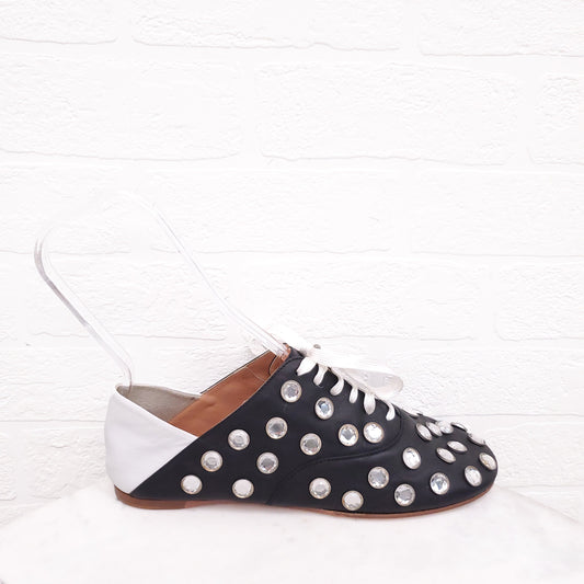 ACNE STUDIOS RHINESTONE EMBELLISHED FLAT - SIZE 38