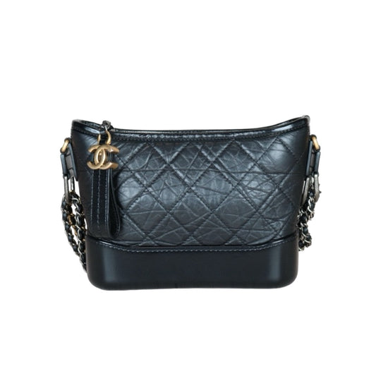 Rank SA｜Chanel PM Gabrielle Aged Calfskin Shoulder Bag Black Made in 2021-2022Year｜S24080901