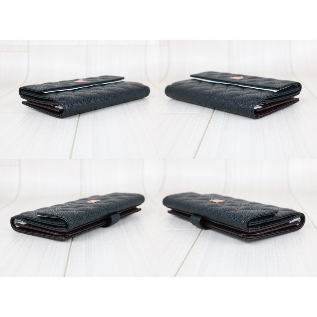 Excellent（Rank SA）｜CHANEL Caviar Skin Black Long Wallet Made In 2013- 2014Year｜X25051208