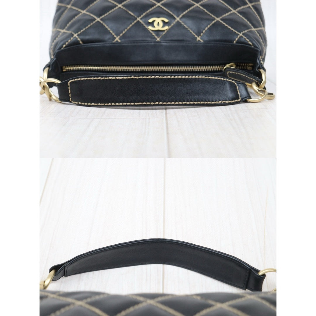 Good ( Rank AB)｜CHANEL Hobo Calf Leather Shoulder Bag  Made In 2003～2004Year｜25013106