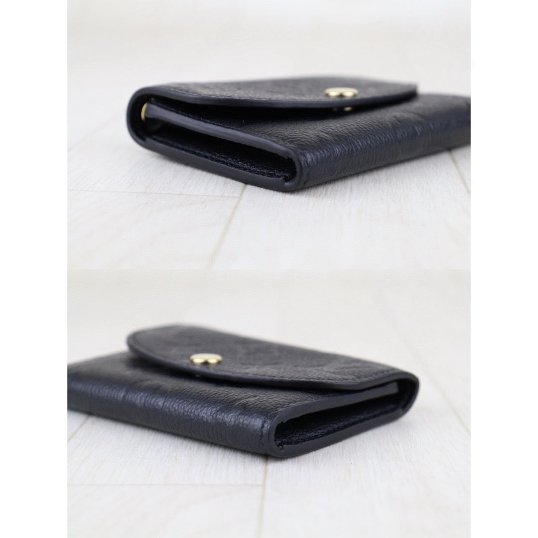 Very Good ( Rank A)｜ LV Monogram Calf Skin Card Holder Black IC Chips Model ｜Counter Price ￥69,300JPY｜H25022602