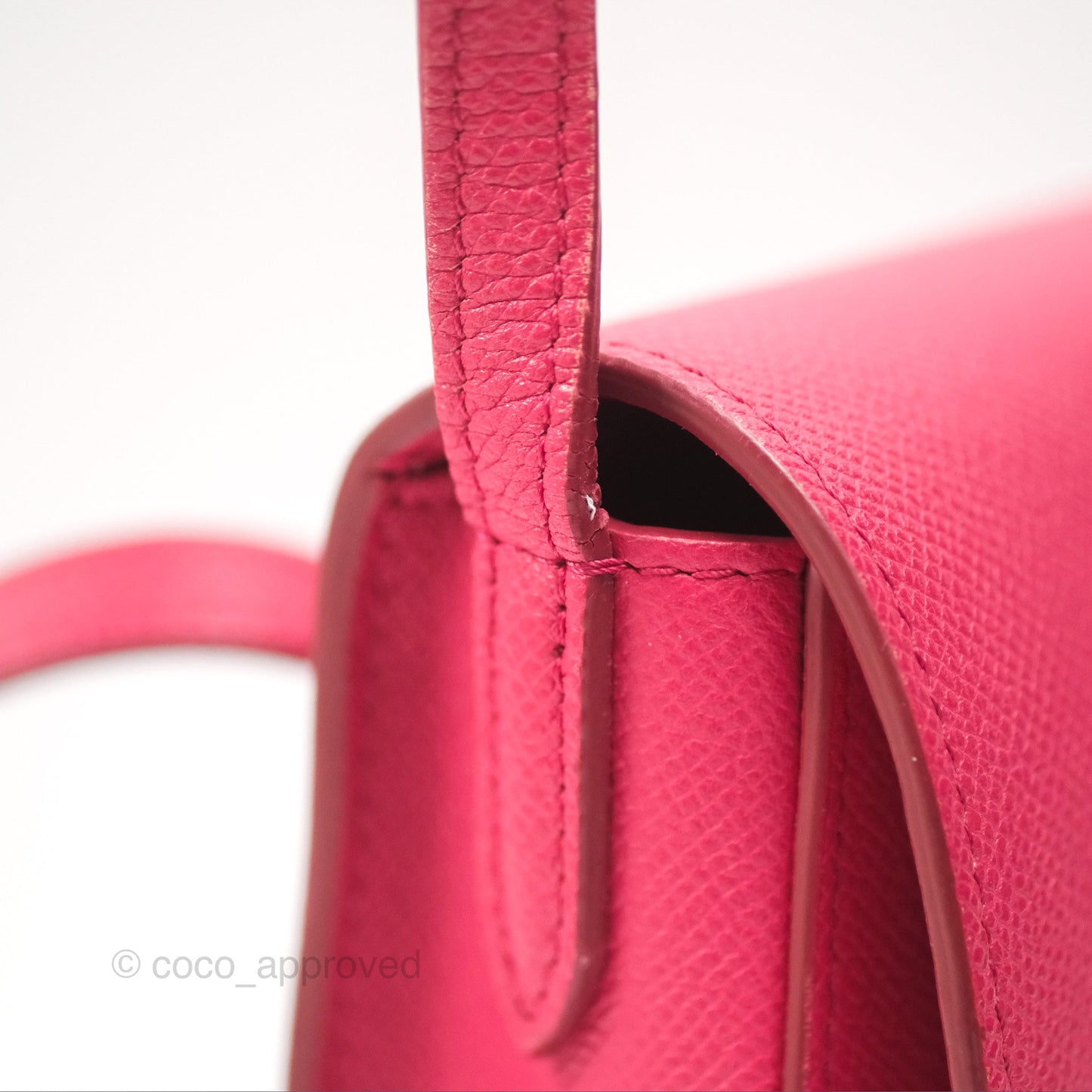 Celine Small Trotteur Crossbody Bag Grained Calfskin Dark Pink