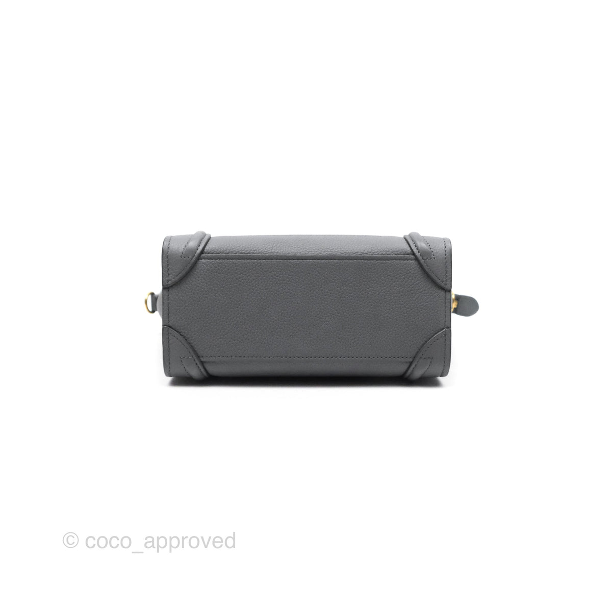 Celine Nano Luggage Bag Grey Drummed Calfskin