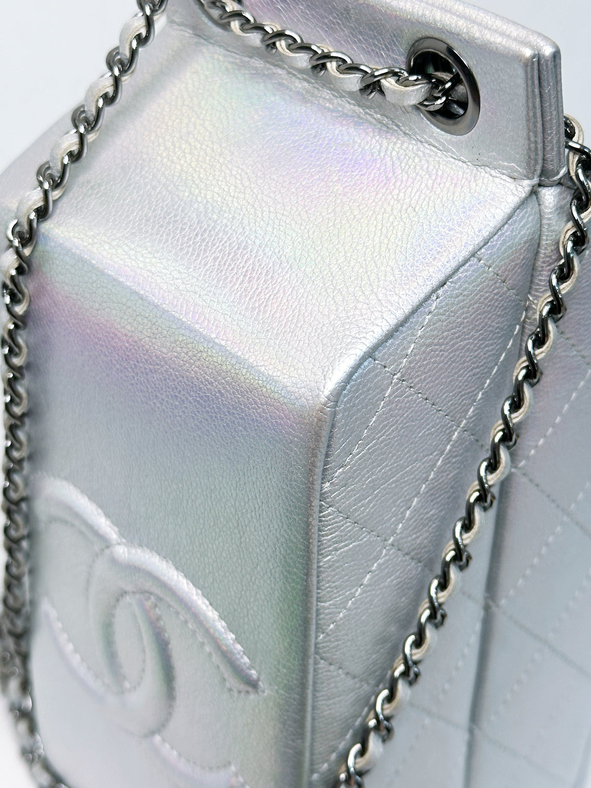 CHANEL RARE LIMITED EDITION LAIT DE COCO MILK CARTON BAG 2009 holo