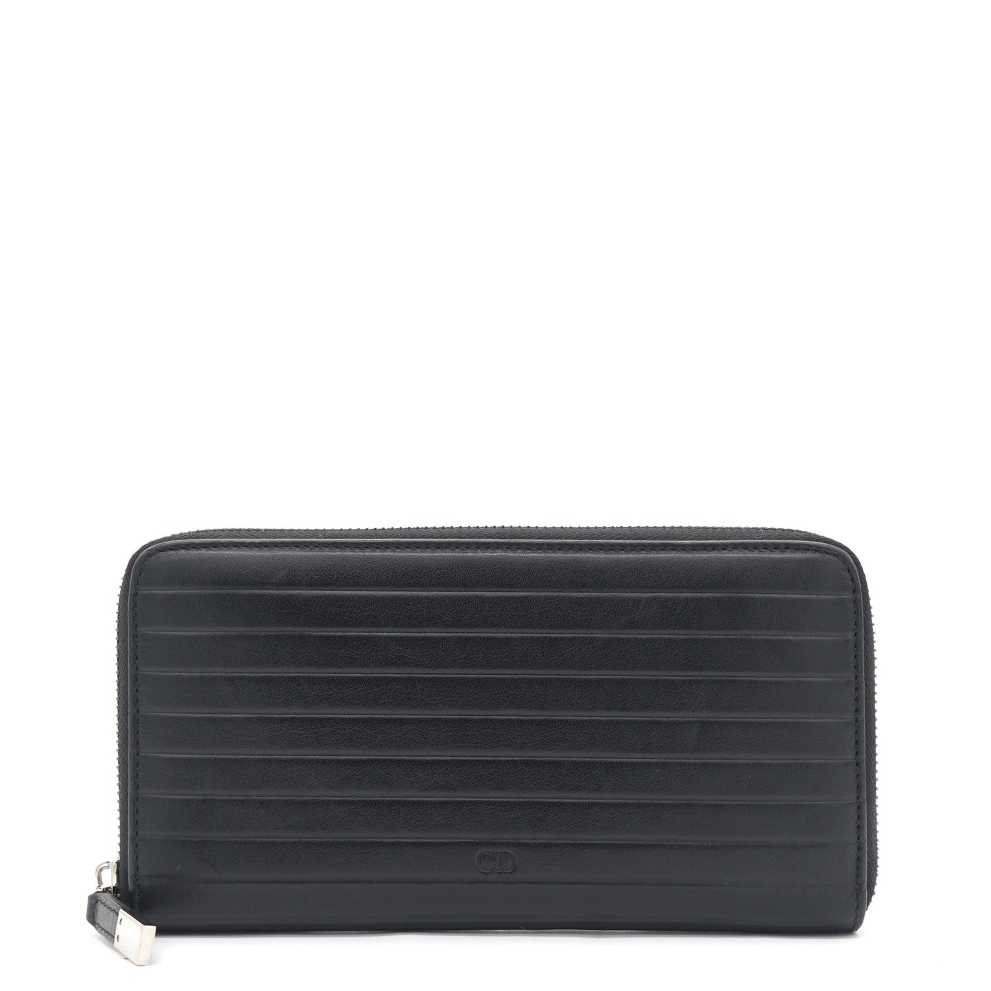 Dior Black Leather Zippy Wallet