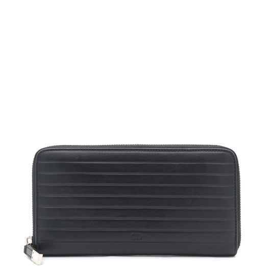 Dior Black Leather Zippy Wallet