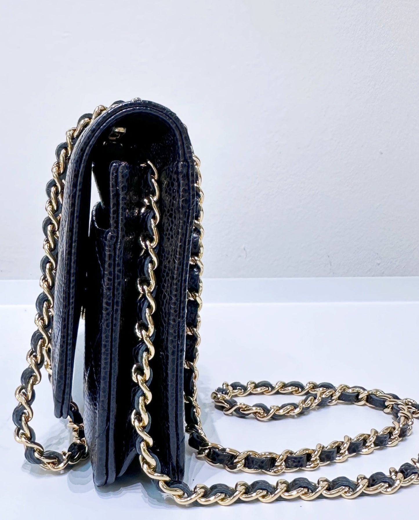 Chanel Classic Wallet on Chain Caviar Black GHW 29 Holo