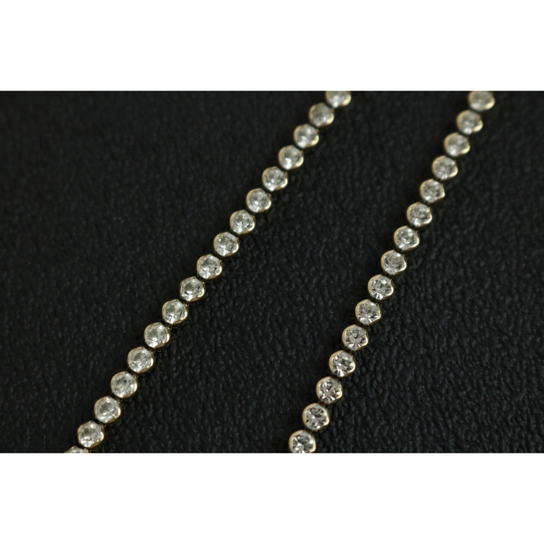 Very Good ( Rank A)｜ CHANEL Crystal Charm 5 Perfume Bottle Gold Chain Chocker Necklace｜F25012311