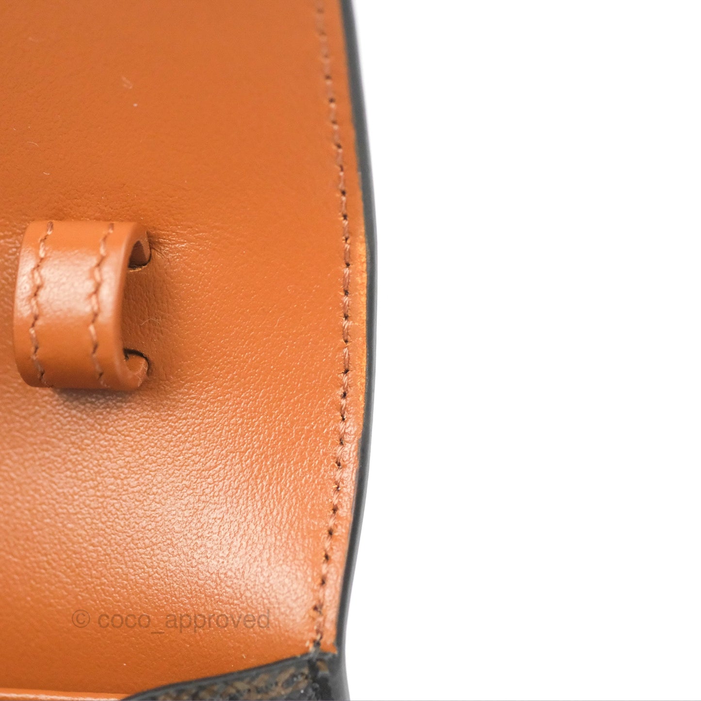 Celine Wallet On Strap Triomphe Canvas Tan Lambskin