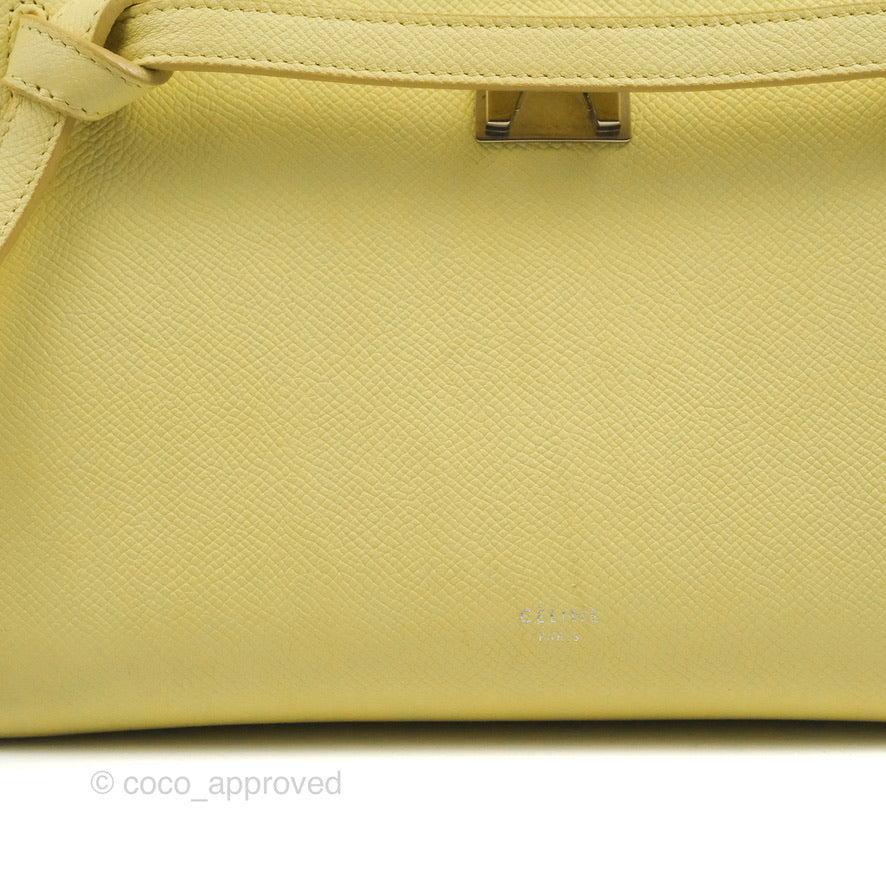 Celine Micro Belt Bag Yellow Grained Calfskin Silver Hardware